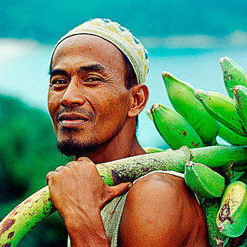 马来西亚,拿着,香蕉串