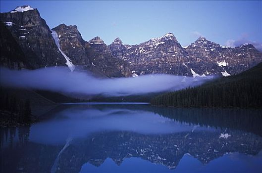 冰碛湖,十峰谷,班芙,公园,湖,一个,著名,象征,游客,岸边,加拿大,艾伯塔省