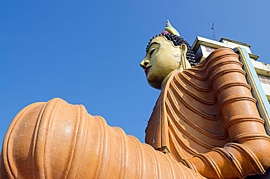 斯里兰卡,南方,省,佛教,庙宇,巨大,佛,雕塑