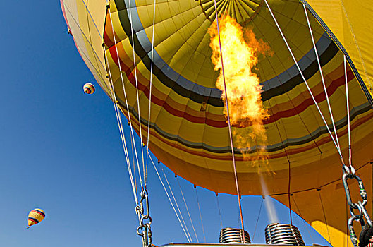 乘气球,卡帕多西亚,中安那托利亚,省,土耳其