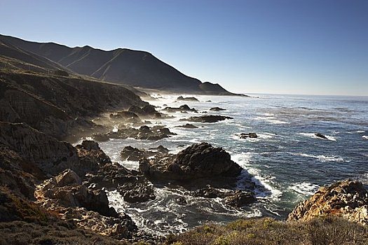 岩石,海岸线,北加利福尼亚,美国