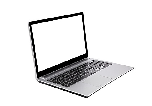 笔记本电脑,隔绝,白色背景,裁剪,小路