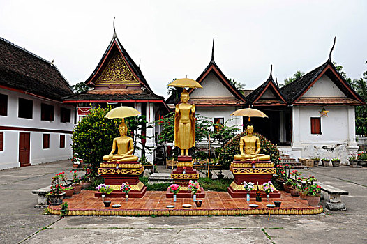 佛像,寺院,庙宇,琅勃拉邦,老挝,东南亚,亚洲