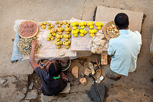 人,销售,水果,花生,马达加斯加