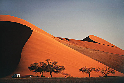 纳米比亚,索苏维来地区,沙丘,日落,陆地,大幅,尺寸
