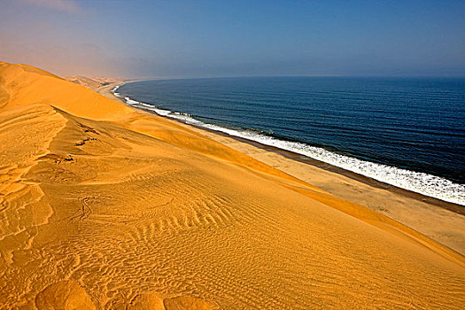 沙丘,海洋,靠近,湾,纳米比亚
