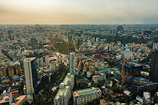 风景,胡志明市,金融,塔,越南,亚洲