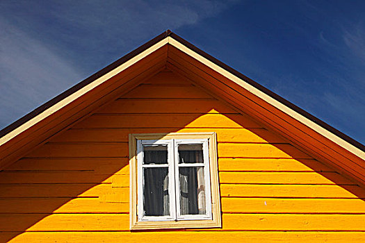 黄色,木料,房子,特拉凯,乡村,立陶宛