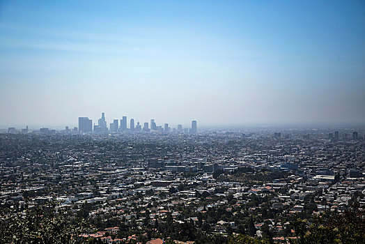 洛杉矶,天际线,风景,观测
