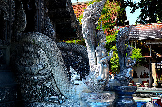 泰国清迈银寺庙