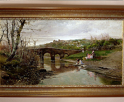 风景,油画,1896年