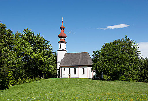 教堂,山,萨尔茨堡州,奥地利,欧洲