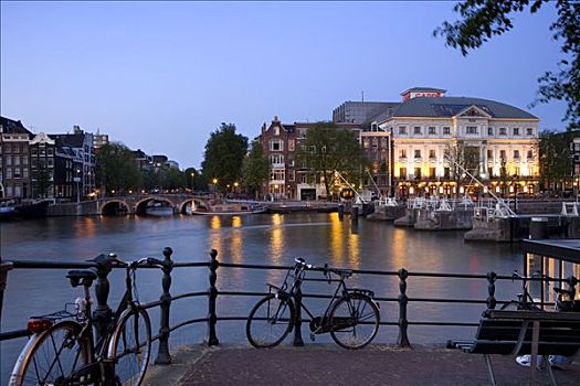 阿姆斯特河,阿姆斯特丹,荷兰,欧洲