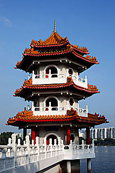新加坡,塔,中式花园