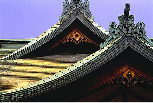 屋顶,神祠,东京,日本