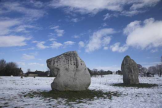 英格兰,威尔特,雪,地上,巨石阵,世界,直径,区域,英亩