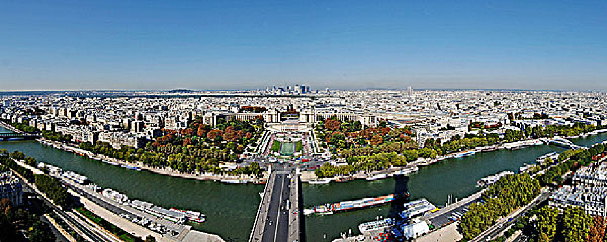 城市,巴黎,赛纳河,法国,鸟瞰