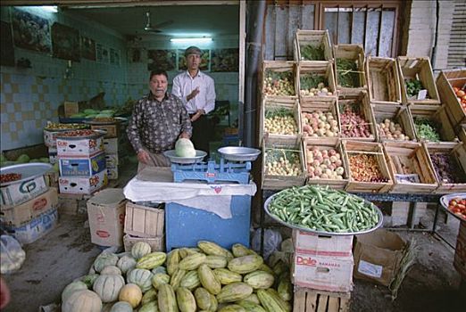 店主,农产品,店,伊朗