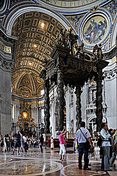 风景,圣坛,大教堂,梵蒂冈城,罗马,意大利,欧洲