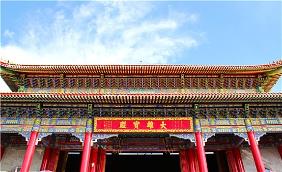 传统,中式,庙宇,寺院,泰国