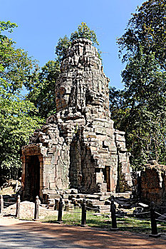 楼塔,伯翰姆神庙,吴哥,世界遗产,收获,柬埔寨,东南亚,亚洲