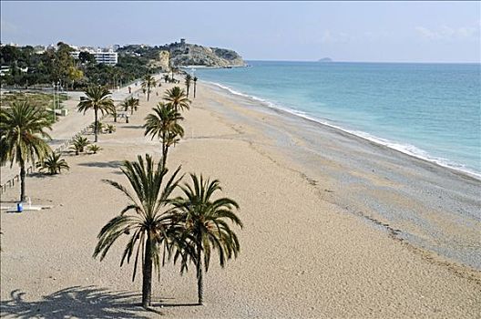 海滩,阿利坎特,白色海岸,西班牙