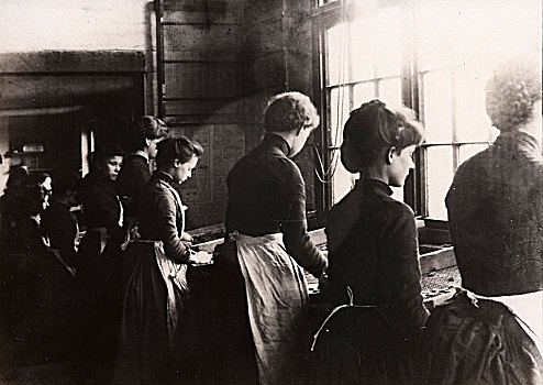 女人,工作,分类,房间,可可,约克,约克郡,1896年,艺术家,未知
