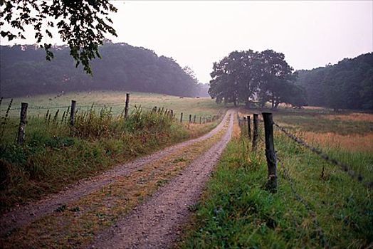 砾石路,乡村,丹麦