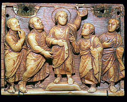 象牙制品,展示,怀疑,5世纪,艺术家,未知