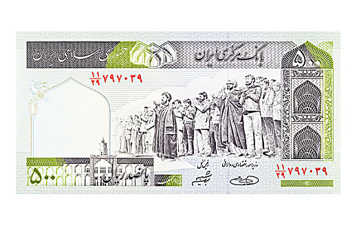 伊朗人,五个,100,货币