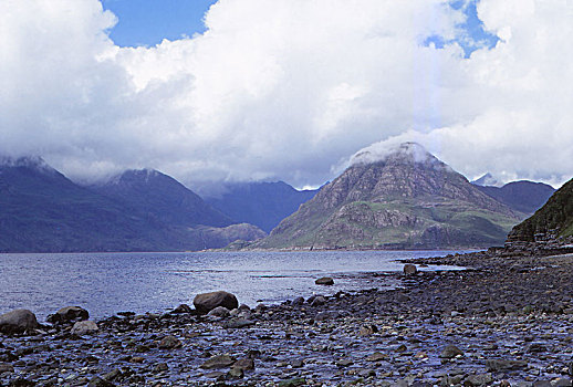 黑色,湖,斯凯岛,苏格兰,20世纪,艺术家