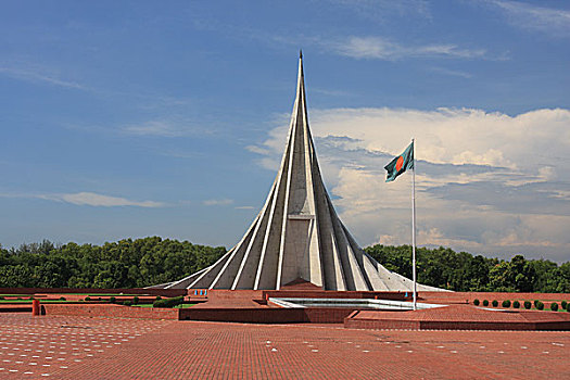 国家,纪念,塔,20公里,达卡,记忆,释放,战争,孟加拉,九月,2008年