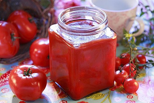西红柿,蜜饯,旋盖瓶