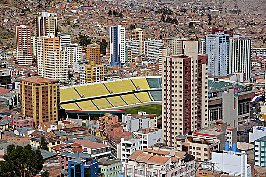 摩天大楼,体育场,玻利维亚,南美