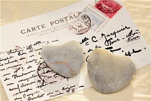石头,心形,明信片