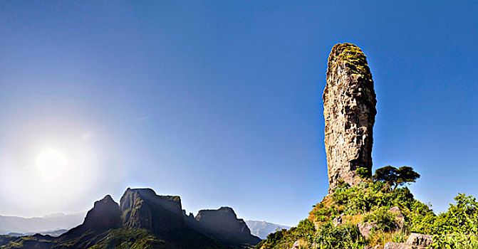 山岗,靠近,山,埃塞俄比亚