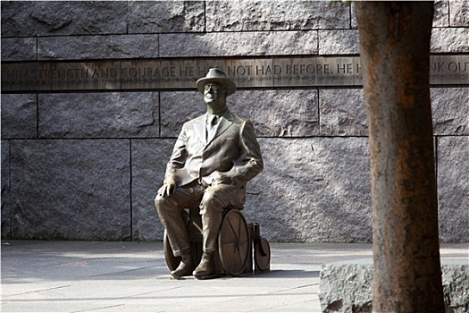 雕塑,罗斯福,轮椅