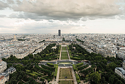 上面,埃菲尔铁塔,巴黎,法国