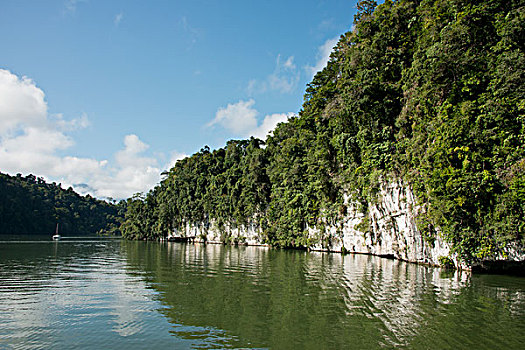 危地马拉,靠近,城镇,利文斯顿,河,峡谷,风景,大幅,尺寸