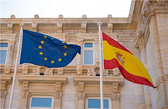 旗帜,西班牙,欧共体