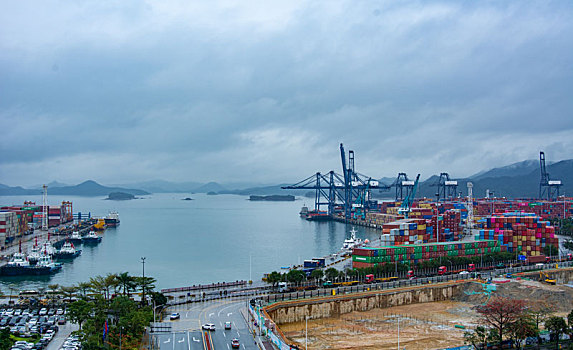 深圳盐田港全景