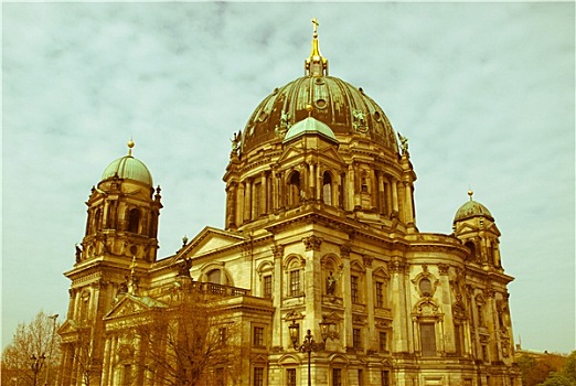 复古,看,柏林大教堂