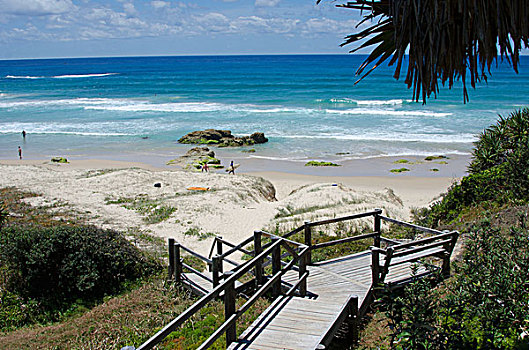 楼梯,海滩,北方,岛屿,昆士兰,澳大利亚