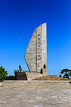 微山岛上的铁道游击队纪念碑