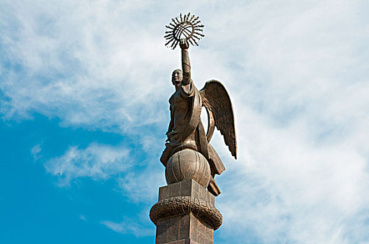 吉尔吉斯斯坦,省,比什凯克,雕塑,胜利,广场