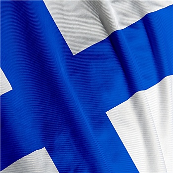 芬兰,旗帜,特写