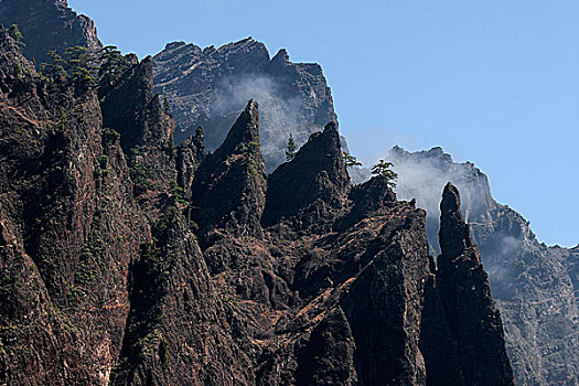 火山岩,火山口,国家公园,帕尔玛,加纳利群岛,西班牙,欧洲