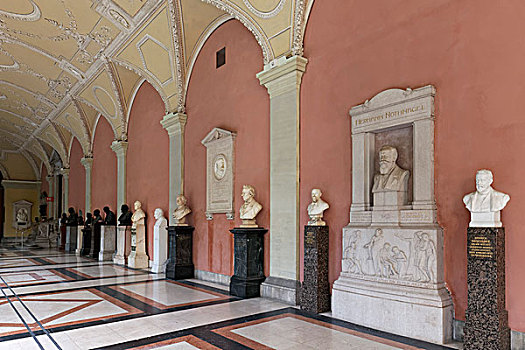 拱廊,维也纳,大学,半身像,纪念,重要,科学家,环城大道,奥地利,欧洲