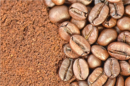 地面,咖啡,咖啡豆