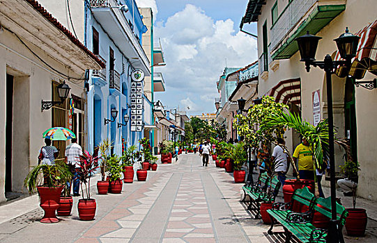 圣斯皮里图斯,古巴,街道,交通,市区,商店